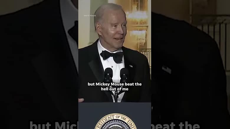 Biden roasts Fox News, Ron DeSantis, and Trump at White House Correspondents’ Dinner #Shorts