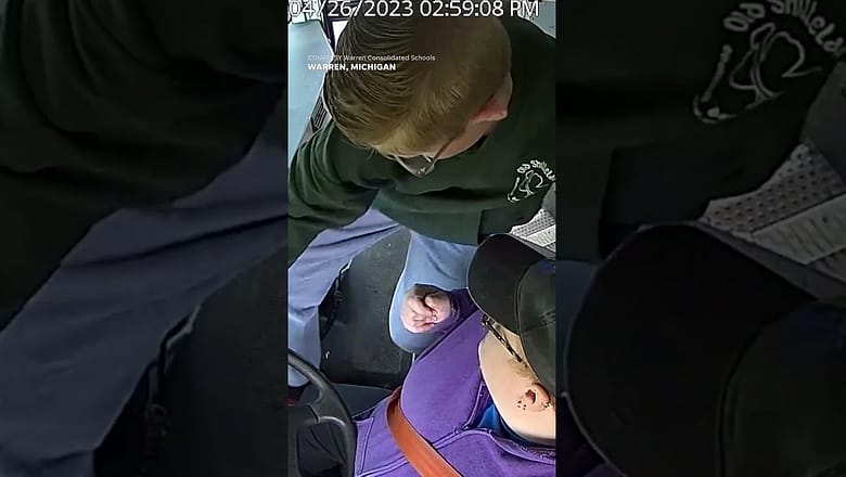 Heroic teen grabs wheel, stops school bus after driver passes out #Shorts