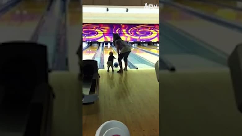 Hitting and falling in bowling #shorts