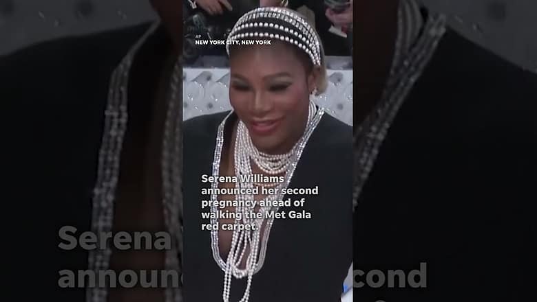 Serena Williams announces second pregnancy at 2023 Met Gala #Shorts