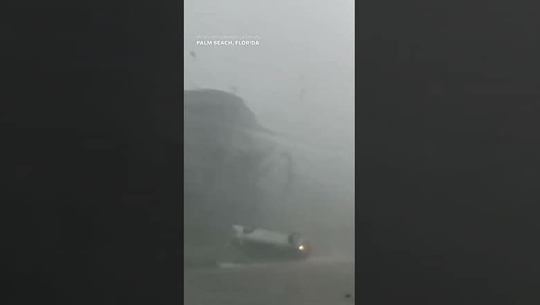 Tornado flips cars, damages homes in Palm Beach, Florida #Shorts