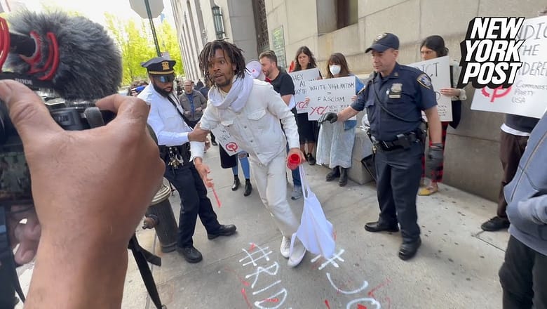 Video shows heated protest over death of Jordan Neely in front of DA Bragg’s office | New York Post