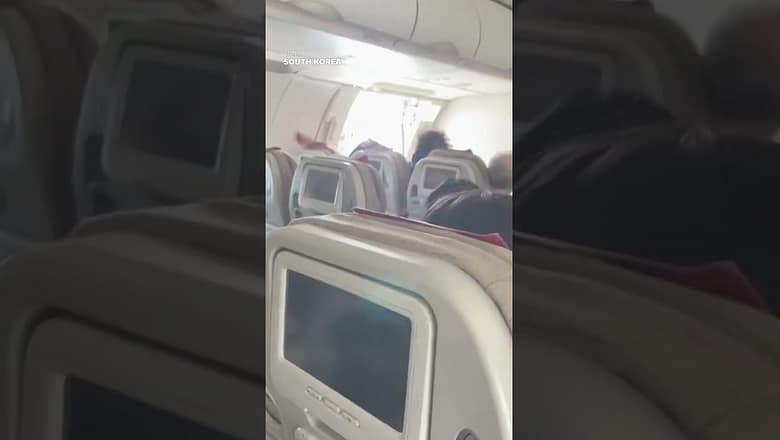 Passenger opens emergency exit door during flight #Shorts