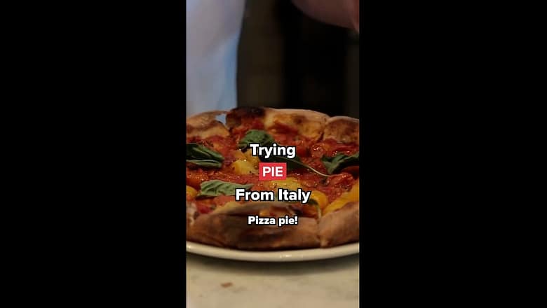 Trying Pie From Italy
