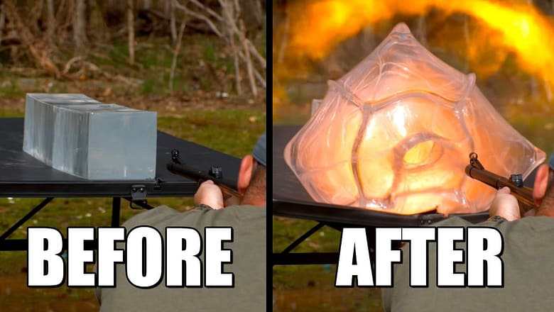 Elephant Rifle Annihilates Ballistic Gel at 82,000FPS – The Slow Mo Guys @KentuckyBallistics