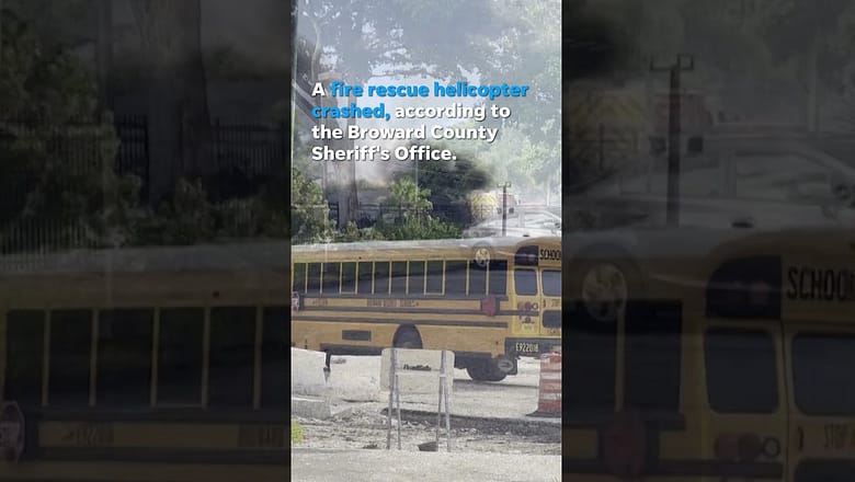 Fire rescue helicopter crashes near Fort Lauderdale #Shorts