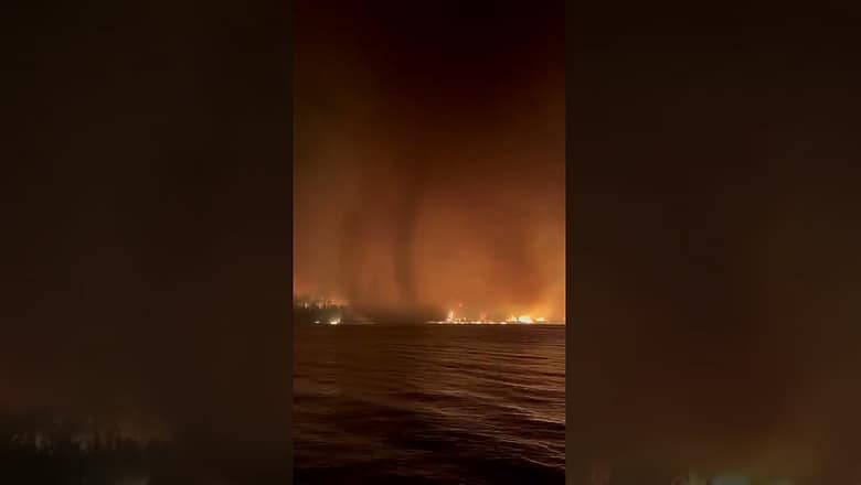 ‘Fire tornado’ captured swirling around British Columbia wildfires #Shorts