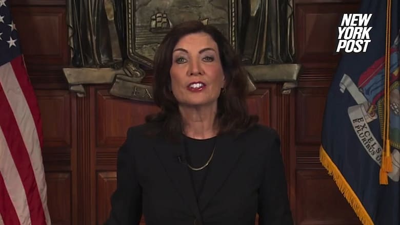 Hochul blames migrant crisis on Biden — demands federal work authorizations, funding