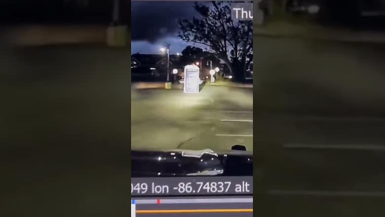 Police chase down runaway porta potty in windy Michigan parking lot #Shorts