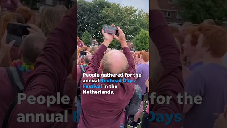 Redheads celebrate hair color at annual Redhead Days Festival #Shorts