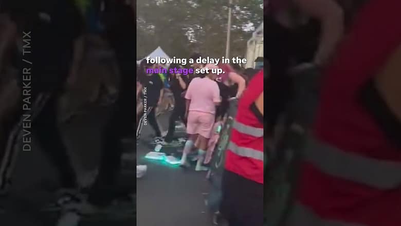 Electric Zoo attendees storm gates after unexpected capacity at event #Shorts