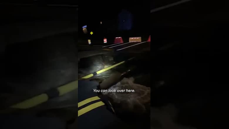 Flooding after heavy rain takes out roads, prompts evacuations #Shorts