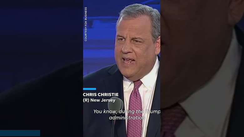 GOP debate: Chris Christie, Ron Desantis slam missing-in-action Trump #Shorts