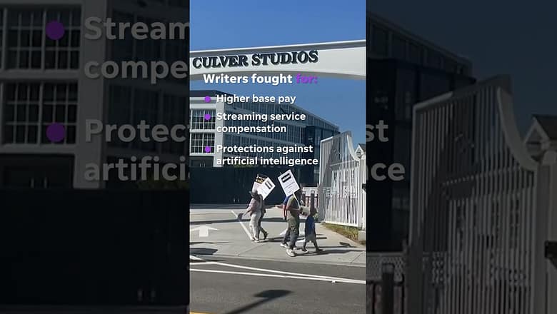 Hollywood screenwriters strike reaches tentative deal with studios #Shorts