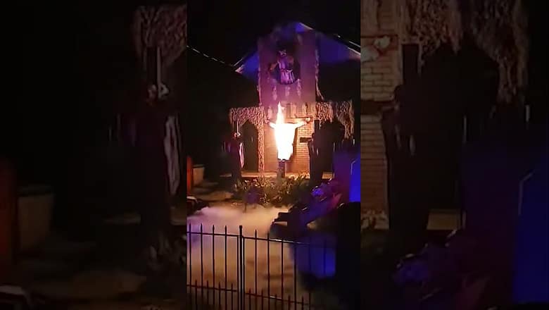 Homeowner’s Halloween display of ‘beheaded Jesus’ prompts harassment #Shorts