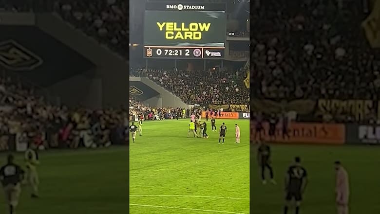 Lionel Messi’s security guard tackles charging fan at LAFC game #Shorts