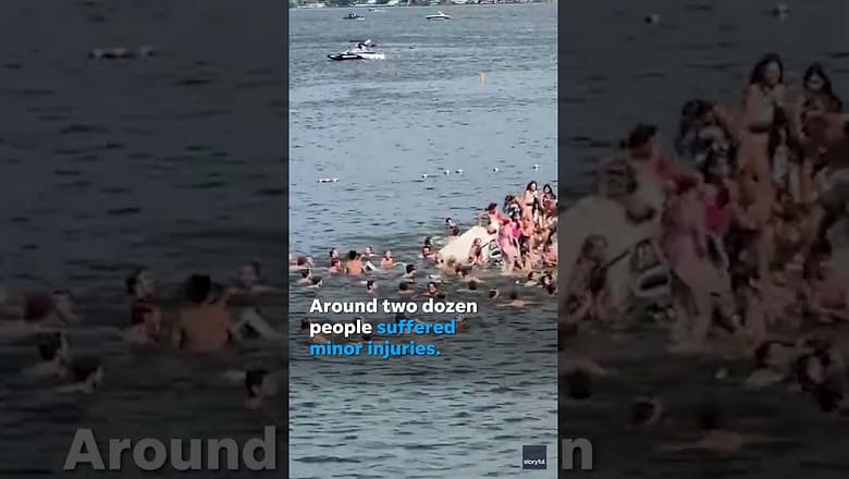 Pier crowded with students collapses suddenly #Shorts