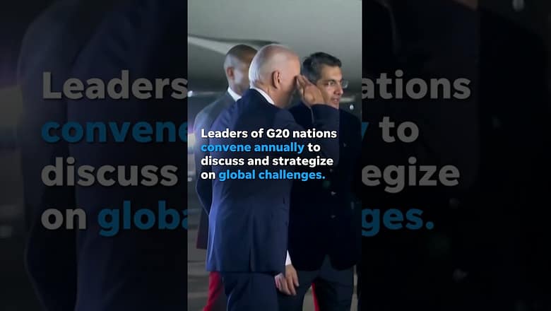 President Biden arrives in India for annual G20 economic summit #Shorts