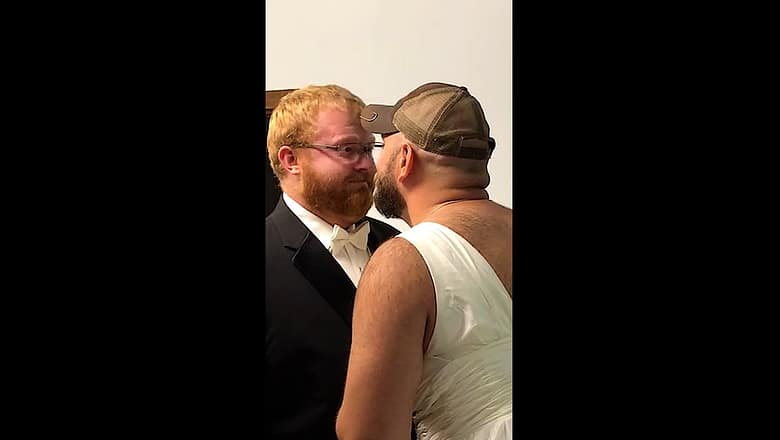 The groom was ready to kiss #best #man #pranks