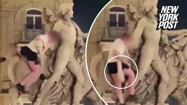 Tourist climbs statue, causes $19K in damages at iconic Brussels building day after it reopened
