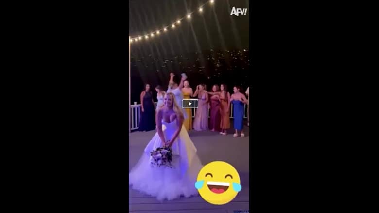 When you’ve been training all off-season for the bouquet toss #funny #fail