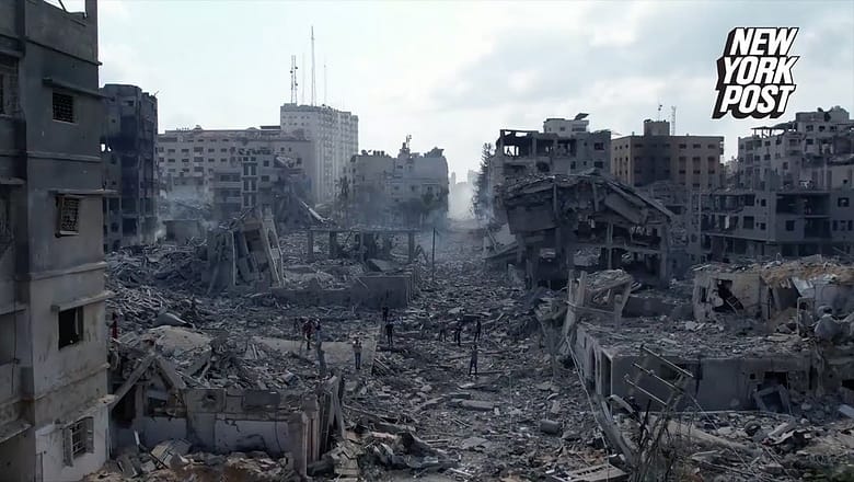 Drone footage captures aftermath of Israeli attacks on Gaza