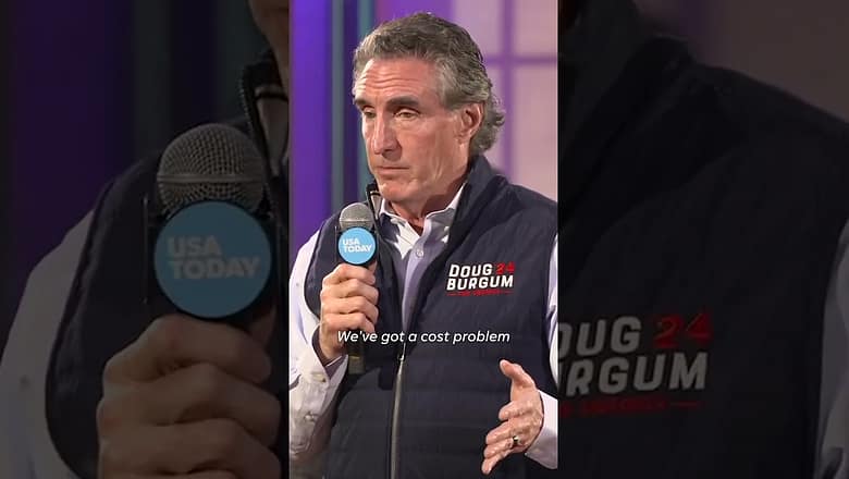 Gov. Doug Burgum faces America’s ‘cost problem’ at USA Today town hall #Shorts