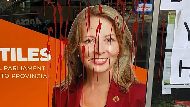 Office of Ontario NDP leader vandalized with ‘Free Palestine’ after Sarah Jama ejected from caucus