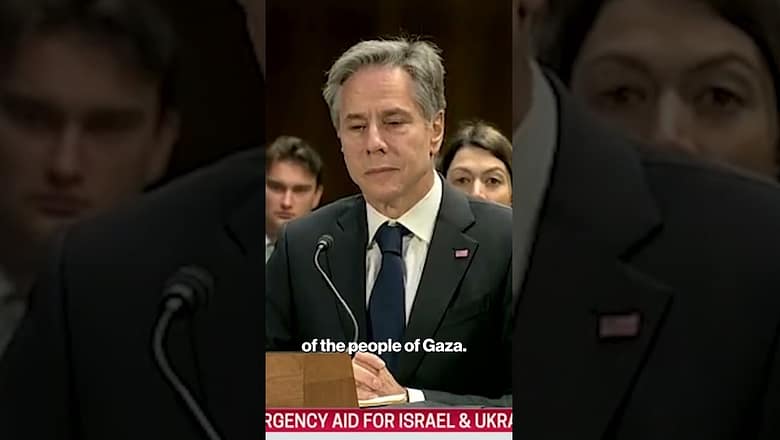 Pro-Palestinian protesters derail Blinken Senate hearing — ‘Murderer’ #shorts