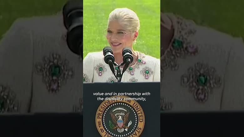 Selma Blair joins President Biden to celebrate American Disability Act #Shorts