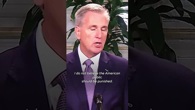 Speaker McCarthy tries to push 45-day funding bill to avoid government shutdown #Shorts