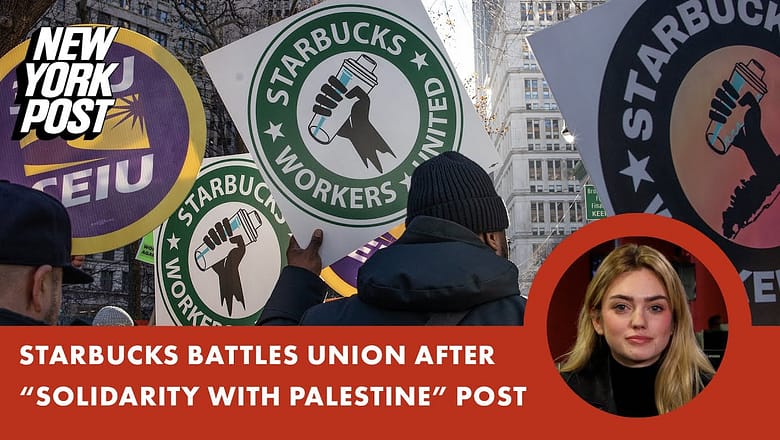 Starbucks and barista union file warring lawsuits over workers’ ‘Solidarity with Palestine’ post