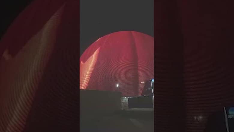 The Sphere in Las Vegas becomes giant animated pumpkin #Shorts
