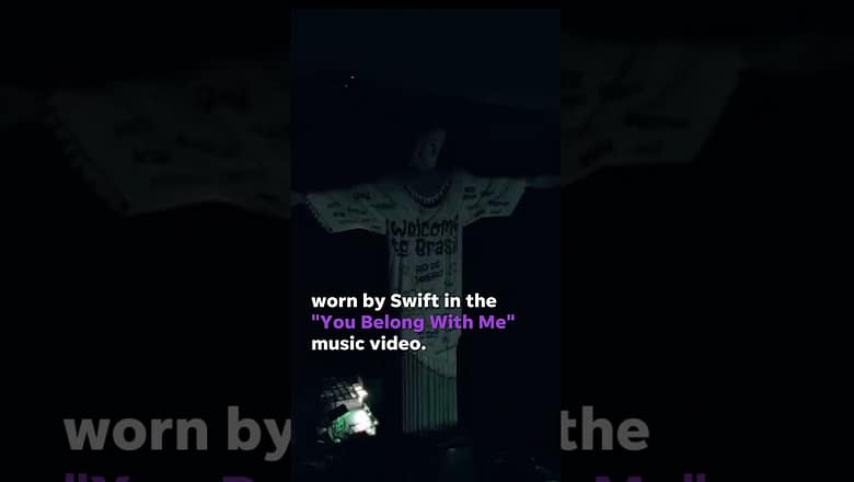 Brazil, Christ the Redeemer statue welcome Taylor Swift to the country #Shorts