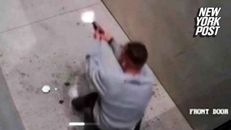 Dramatic video shows LA homeowner opening fire, scaring off two intruders