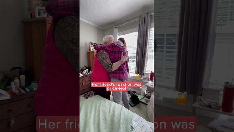 Grandma surprised by reunion with her BFF | Humankind #shorts #goodnews