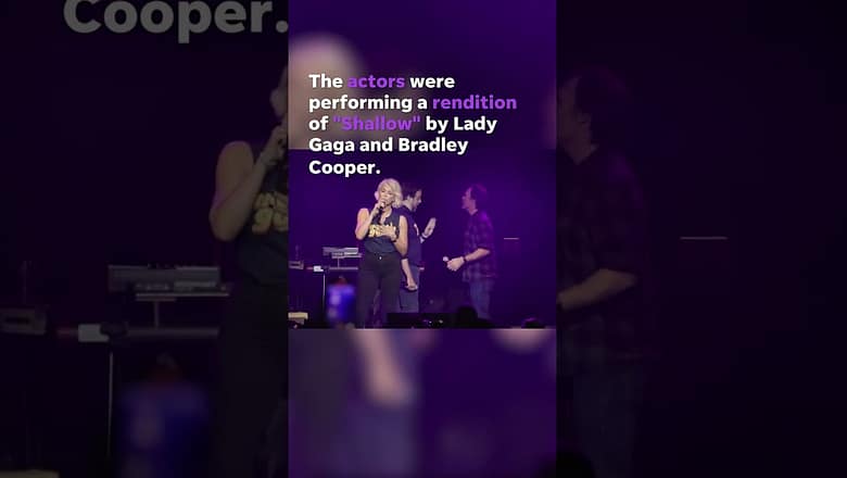 Hilarious moment as Hannah Waddingham upstages fellow actors in song #Shorts