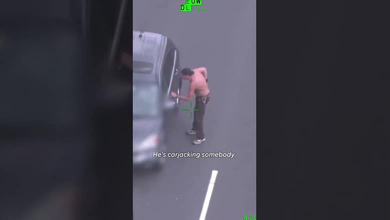 Man in stolen car leads police on a chase, attempts more carjackings #Shorts