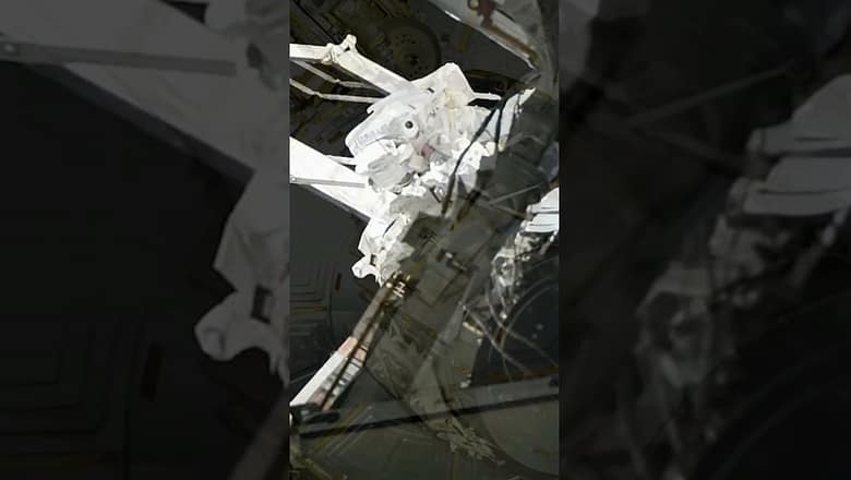 NASA astronauts venture out on all-female spacewalk #Shorts