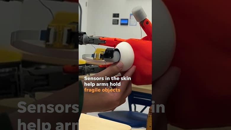 Scientists develop sensitive “skin” for prosthetic and robotic limbs #Shorts