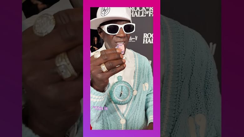 Watch Flavor Flav prove on the Rock and Roll Hall of Fame red carpet that he’s a ‘Swiftie’ #Shorts
