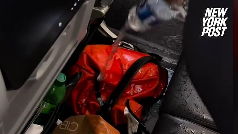 WATCH: Passenger’s backpack catches fire as plane takes off from JFK Airport