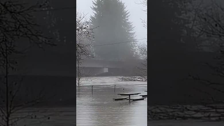 Atmospheric river soaks Pacific Northwest bringing floods, mudslides #Shorts