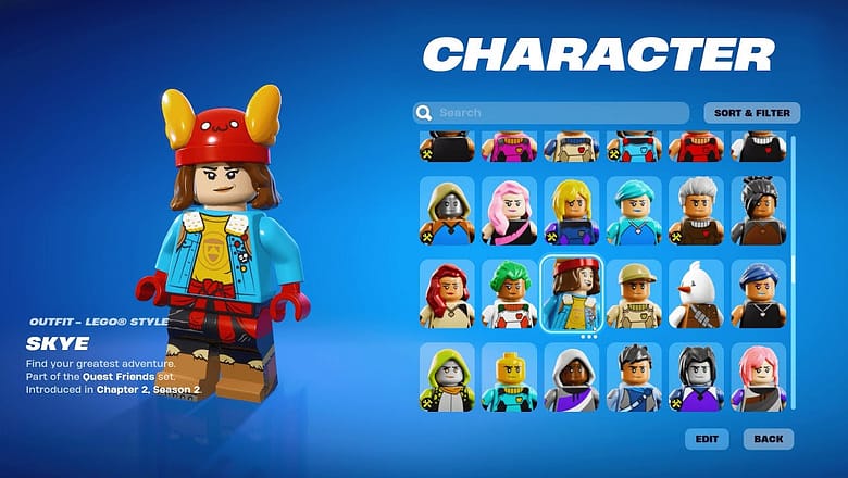 how to equip LEGO® skins in fortnite..!