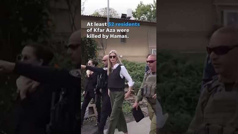 Ivanka Trump and Jared Kushner visit kibbutz attacked during war #Shorts
