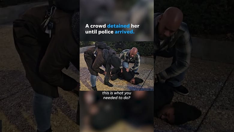 Tourists intervene as woman attempts to burn down MLK Jr.’s birth home #Shorts