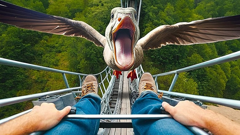 Yes, You Can Hit by a Bird While on Roller Coaster
