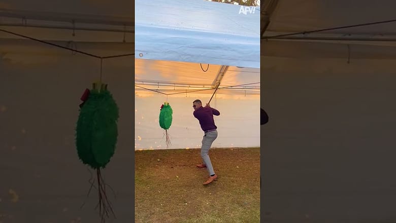 Easy on that piñata! ?? #BirthdayFail #Funny #Shorts