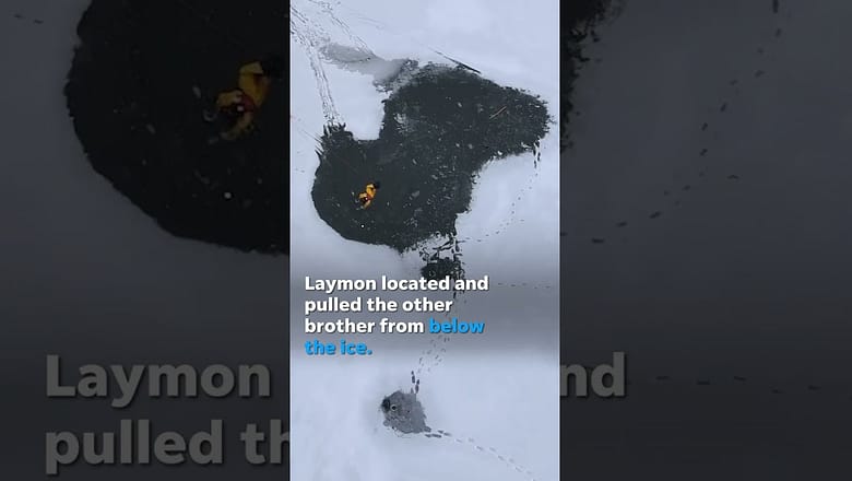 One killed, other injured after falling into pond while ice fishing #Shorts