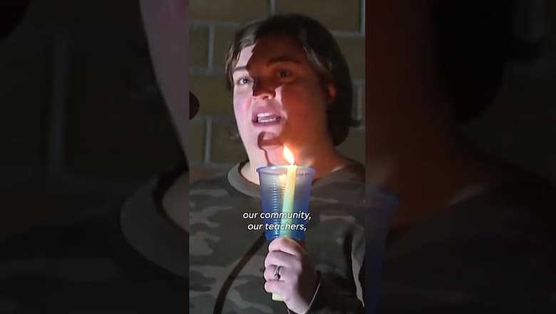 Perry, Iowa, holds vigil in aftermath of school shooting #Shorts